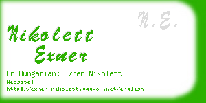 nikolett exner business card